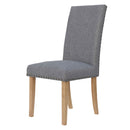 Tweed Fabric Studded Dining Chair in Pair by Lavishway | Dining Chairs-30971