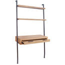 Swellegant Oak Finish Desk Bookcase by Lavishway | Book Shelves and Cabinets-32373