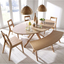 Malmo Solid Oak Round Dining Table by Lavishway | Dining Tables-37986