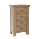 Heirloom Solid Oak 4 Drawer Narrow Chest by Lavishway | Chest Of Drawers-35930