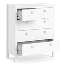 Madrid White 2 Over 3 Chest Of Drawers by Lavishway | Chest Of Drawers-29527