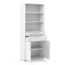 Prima White 2 Doors Bookcase With 5 Shelves by Lavishway | Book Shelves and Cabinets-29199