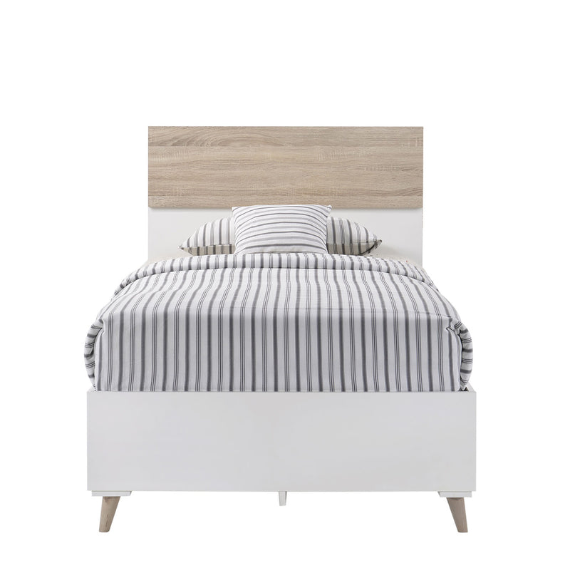 Stockholm Matt White Single Bed by Lavishway | Wooden Beds-35692