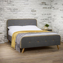 Loft Upholstered Grey King Size Bed by Lavishway | Fabric Beds-35561