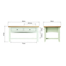 Grantham White Painted Coffee Table by Lavishway | Hallway Console Table-31127