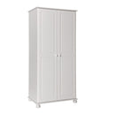 Copenhagen White 2 Doors Wardrobe by Lavishway | Wardrobe-30158