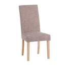 Tweed Fabric Studded Dining Chair Set of 2 by Lavishway | Dining Chairs-36213