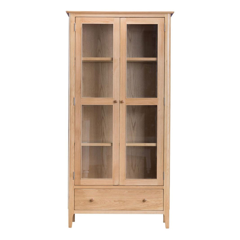 Nordic Oak 2 Doors Display Cabinet by Lavishway | Display Cabinet-32315