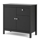 Madrid Matt Black Wooden 2 Doors Sideboard by Lavishway | Sideboards-29947