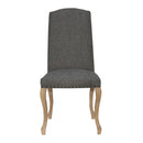 Luxury Dark Grey Finish Dining Chair Set of 2 by Lavishway | Dining Chairs-36184