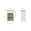 Grantham White 2 Baskets Cabinet by Lavishway | Hallway Cabinets-31049
