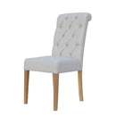 Upholstered Natural Dining Chair Set of 2 by Lavishway | Dining Chairs-36193