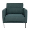 Larvik Fabric Armchair with Black Legs by Lavishway | Fabric Sofas-30334