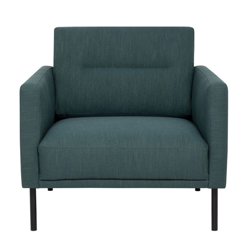 Larvik Fabric Armchair with Black Legs by Lavishway | Fabric Sofas-30334