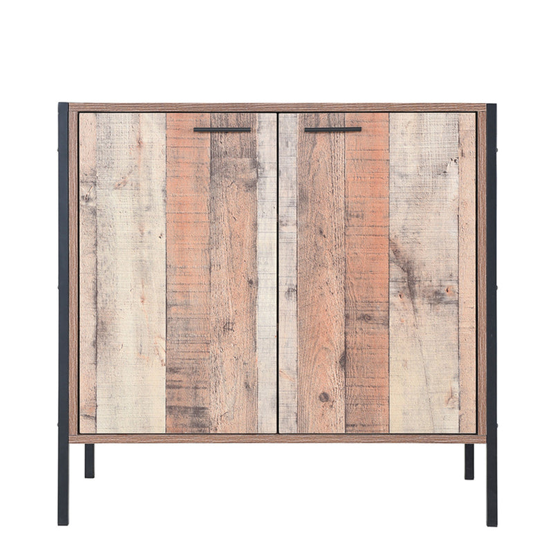 Hoxton 2 Doors Plank Effect Shoe Cabinet by Lavishway | Shoe Cabinets-35224