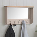 Rutland Oak Wood Hall Bench Top in Dove Grey by Lavishway | Hall Trees-36455