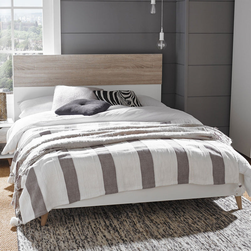 Stockholm Matt White King Size Bed by Lavishway | Wooden Beds-35686