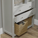 Cotswold Oak Top Finish Grey Bookcase by Lavishway | Book Shelves and Cabinets-35422