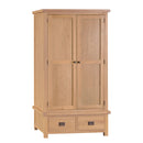 Chunky Oak 2 Doors 2 Drawers Wardrobe by Lavishway | Wardrobe-32545