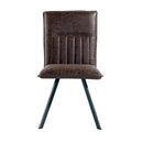 Contemporary Faux Leather Brown Dining Chair by Lavishway | Dining Chairs-32895