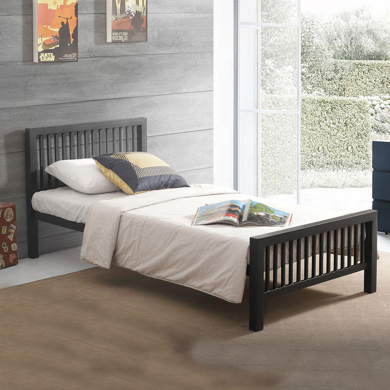 Meridian Black Metal Bed Frame by Lavishway | Metal Beds-26940