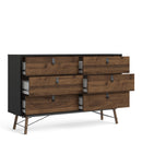 Ry 6 Drawer Walnut Finish Chest of Drawers by Lavishway | Chest Of Drawers-29324