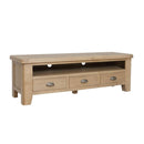 Heirloom Oak Finish Wooden Large TV Unit by Lavishway | TV Units Cabinets-32447