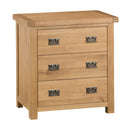 Chunky Oak Wood 3 Drawer Chest by Lavishway | Chest Of Drawers-37279