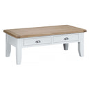 Tattershall Oak Top White Large Coffee Table by Lavishway | Coffee Tables-33074