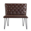 Industrial Brown Studded back Bench by Lavishway | Benches & Storage Benches-36200