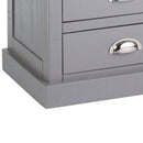 Byland 3 Drawer Bedside Table In Grey by Lavishway | Bedside Tables-40091