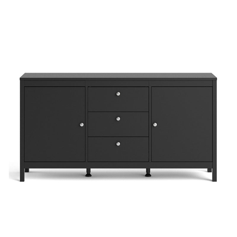 Madrid Black Wooden 2 Doors Large Sideboard by Lavishway | Sideboards-29923