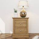 Devon Wooden 2 Drawers Bedside Table by Lavishway | Bedside Tables-35725
