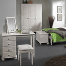 Copenhagen White 4 Drawers Dressing Table by Lavishway | Dressing Tables-30181