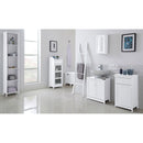 Alaska White Wooden Wall Cabinet with Mirror by Lavishway | Cupboards & Cabinets-30859