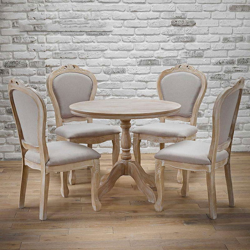 Provence Vintage Wooden Round Dining Table by Lavishway | Dining Tables-30965