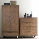 Hamsterley Weave Parquet Finish Wardrobe by Lavishway | Wardrobe-35869