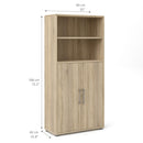 Prima Oak 2 Doors Cabinet With 4 Shelves by Lavishway | Book Shelves and Cabinets-29014