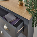 Blue Painted 2 Door 1 Drawer Shoe Cabinet by Lavishway | Shoe Cabinets-43243