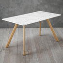 Venice Marble Effect White Dining Table by Lavishway | Dining Tables-35362