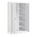 Barcelona White 2 Doors Wardrobe by Lavishway | Wardrobe-29799