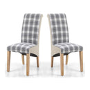 Herringbone Fabric Dining Chair Set of 2 by Lavishway | Dining Chairs-37749