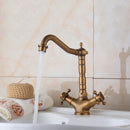 Antique Bronze Dual Cross Handle Bathroom Tap by Lavishway | Basin Faucets-48576