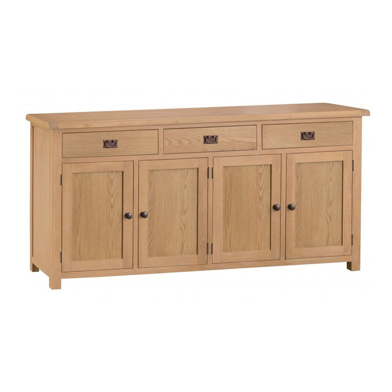 Chunky Solid Oak 4 Doors Wooden Sideboard by Lavishway | Sideboards-30745