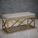 Renata Faux Leather Mink Dining Bench by Lavishway | Dining Benches-35165