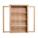 Nordic Oak Small 2 Glazed Doors Dresser Top by Lavishway | Display Cabinets-32216