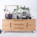 Toros Rustic Oak 2 Door 3 Drawer Sideboard by Lavishway | Sideboards-36059