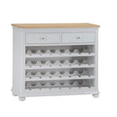 Marseille Oak Top Wine Rack in Soft Grey by Lavishway | Wine Racks-31823