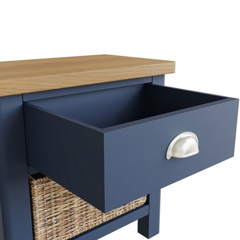 Rutland 1 Drawer 1 Basket Unit Side Table by Lavishway | Bedside Tables-33756