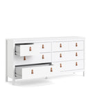 Barcelona White 8 Drawers Double Dresser by Lavishway | Sideboards-29813